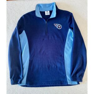Tennessee Titans NFL Team Apparel Women’s Lg 1/4 Zip Fleece Pullover Jacket Blue